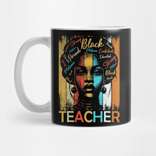 Black History Teacher African American Women Dashiki Mug